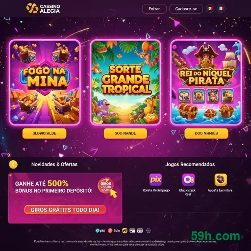 Acesso mobile ao 59h.com com login seguro